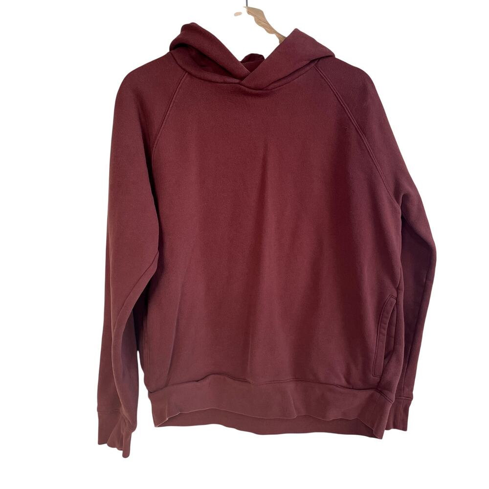 Banana Republic rust coral hoodie women's size large front pockets cotton flaw